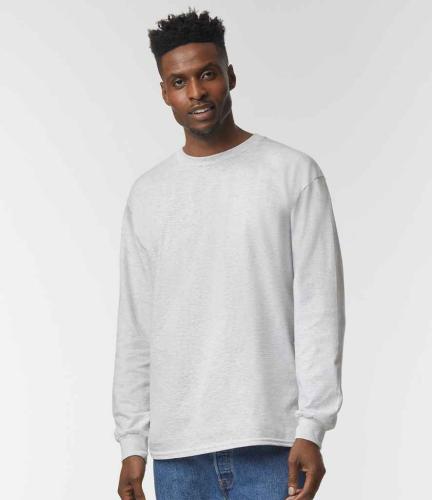 Gildan Ultra Cotton L/S T - Ash - L